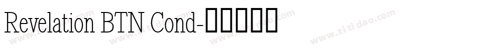 Revelation BTN Cond字体转换